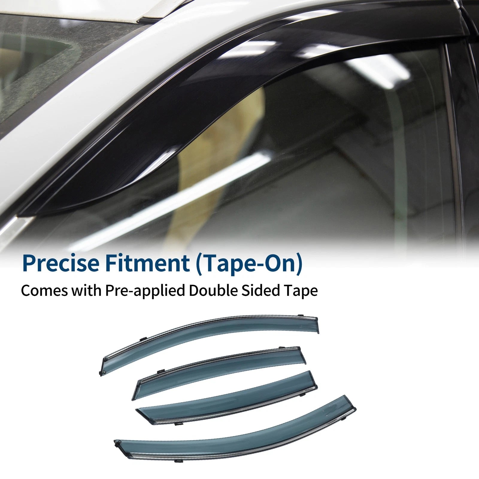 Set of 4 Car Window Deflectors for Nissan Sentra (2013–2019)