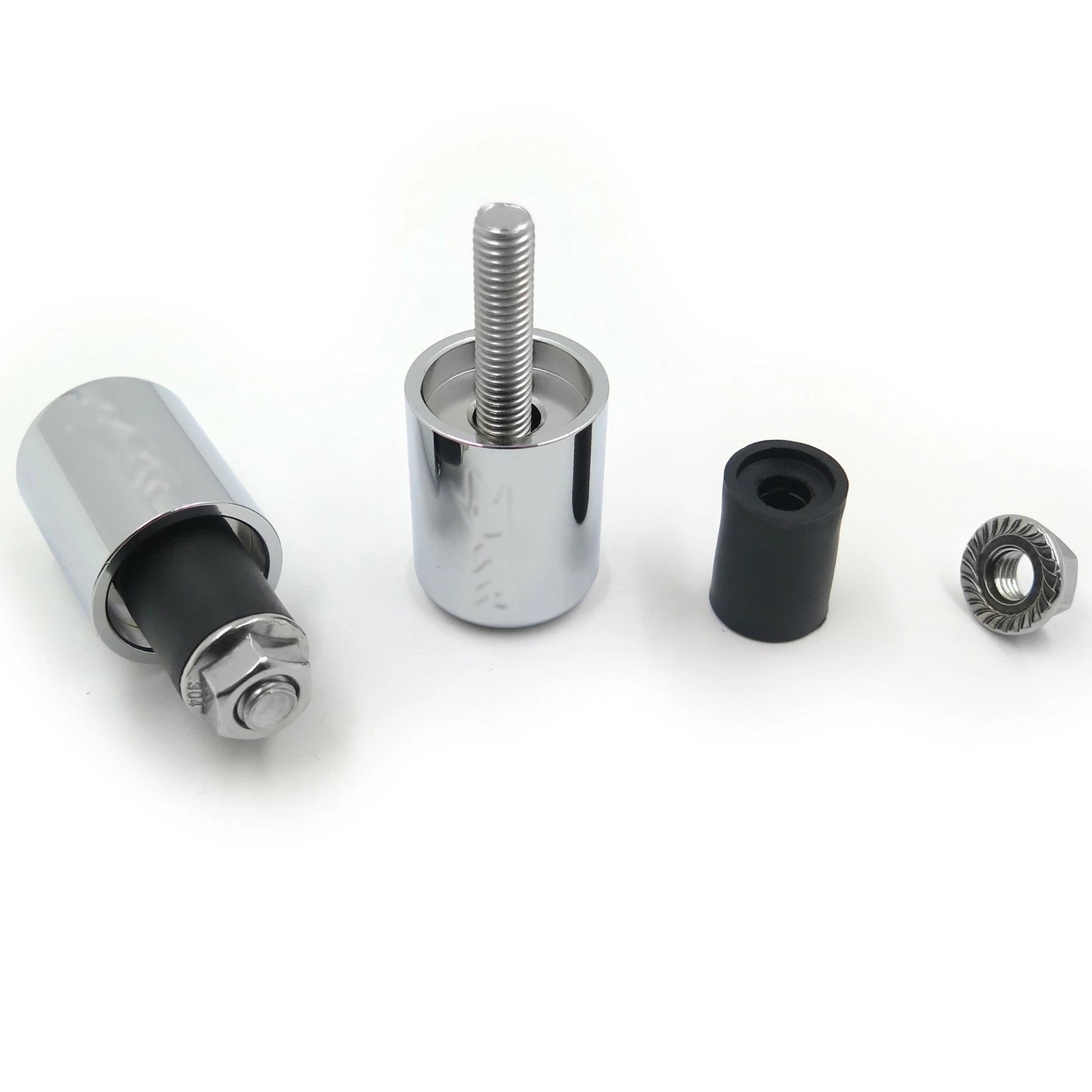Chrome Weight Bar Ends Sliders Rubber for Kawasaki ZX9/ZX9R (1994–2003)