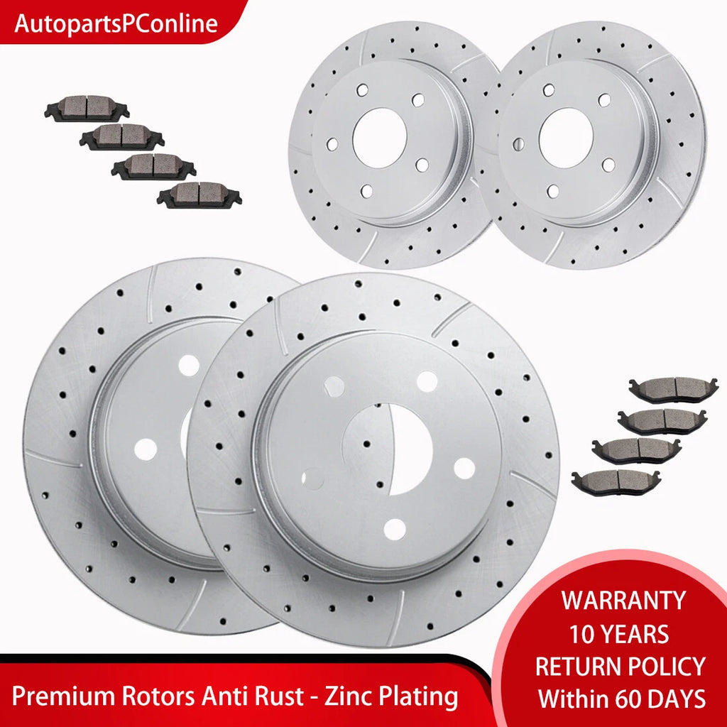 Drilled Brake Rotors and Pads Kit for Dodge Ram 1500 (2002–2008)
