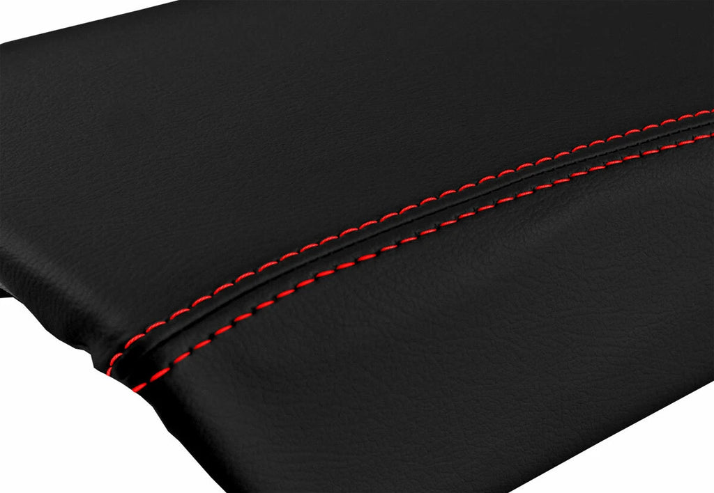 Leather Console Lid Armrest Cover for Acura TL (1999–2003) Red Stitch
