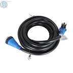30FT 50A RV Generator Extension Cord + Power Inlet Box NEMA 14-50P/SS2-50R