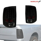 Black Tail Lights Brake Lamps Assembly for Dodge Ram 1500 (2009–2018)