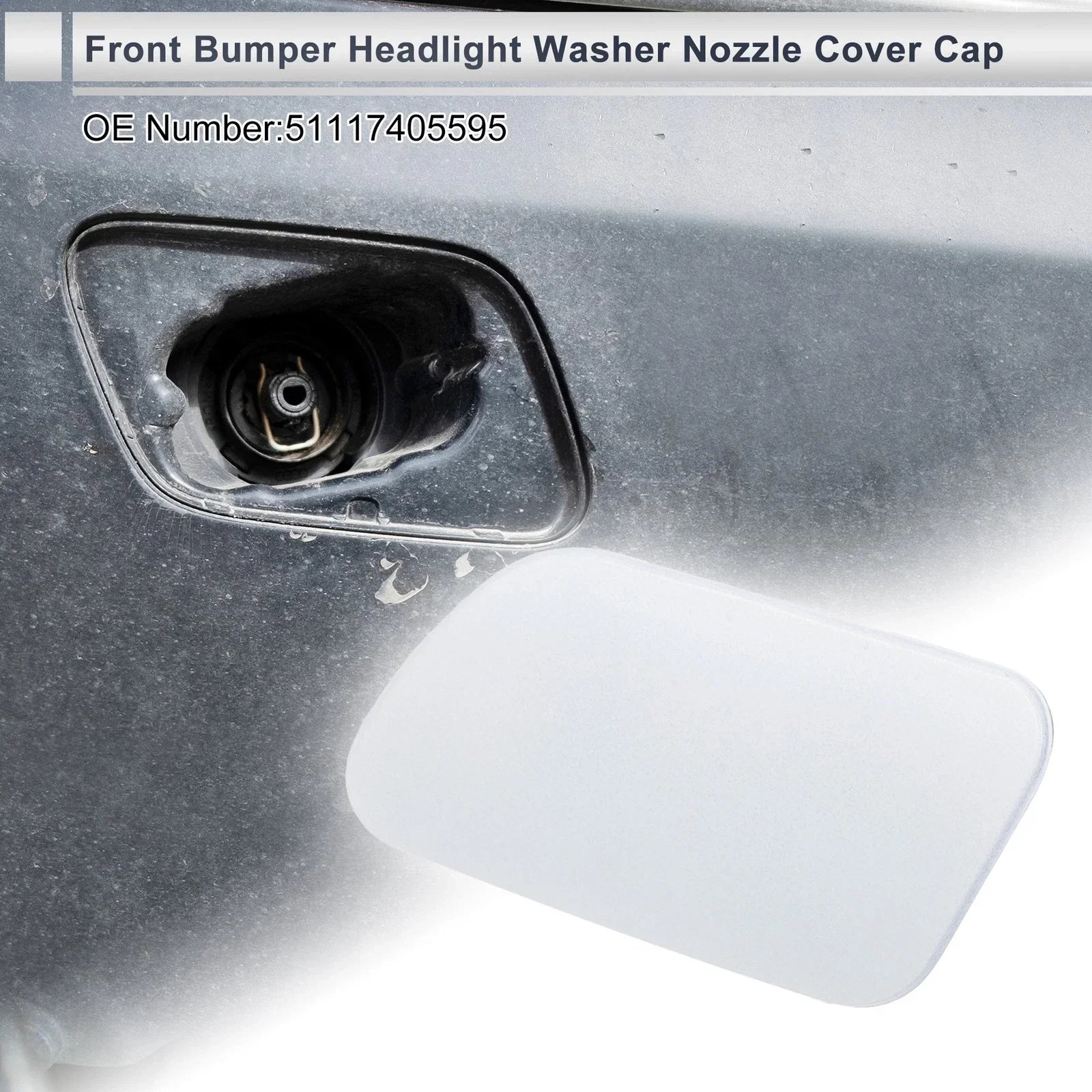 Front Left Side Bumper Headlight Washer Nozzle Cover Cap for BMW 740i