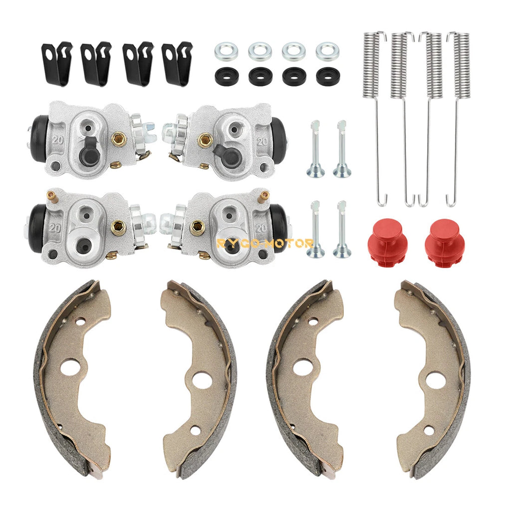 Front Brake Wheel Cylinders & Shoes Kit for Honda Rancher 350 TRX350 (2000–2003)