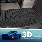 Flat Face Cargo Liner Rear Trunk Mat for Ford Mustang (2015–2022) TPE