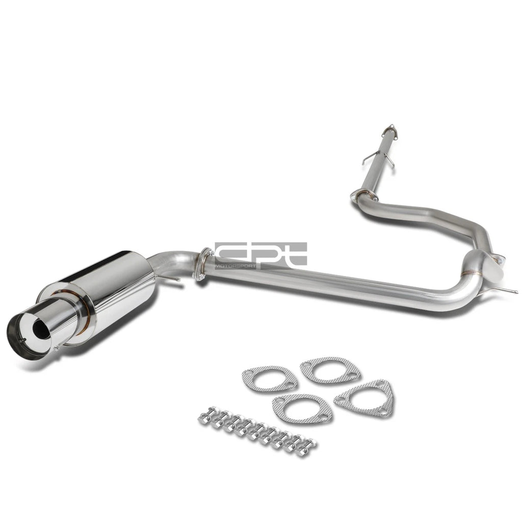 4" Round Muffler Tip for Honda Civic Ed Sedan (1989–1991) - Stainless Racing Catback Exhaust