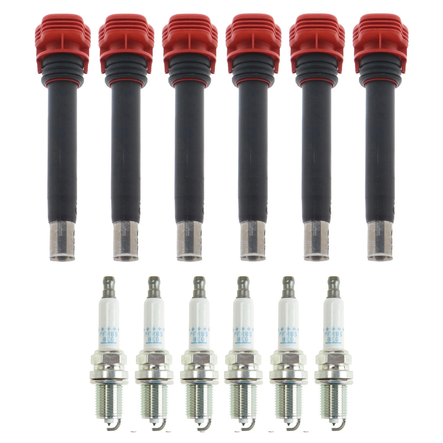 Set of 6 Ignition Coils & Spark Plugs for BMW E30 E34 E36 (1982–1999)