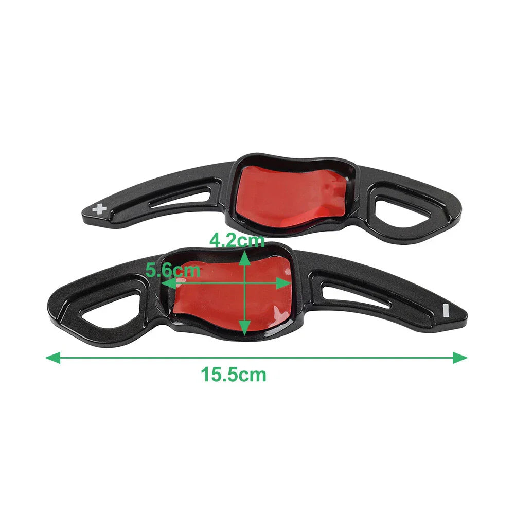 Black Steering Wheel Paddle Shifter Extensions for VW Golf Jetta Passat Polo