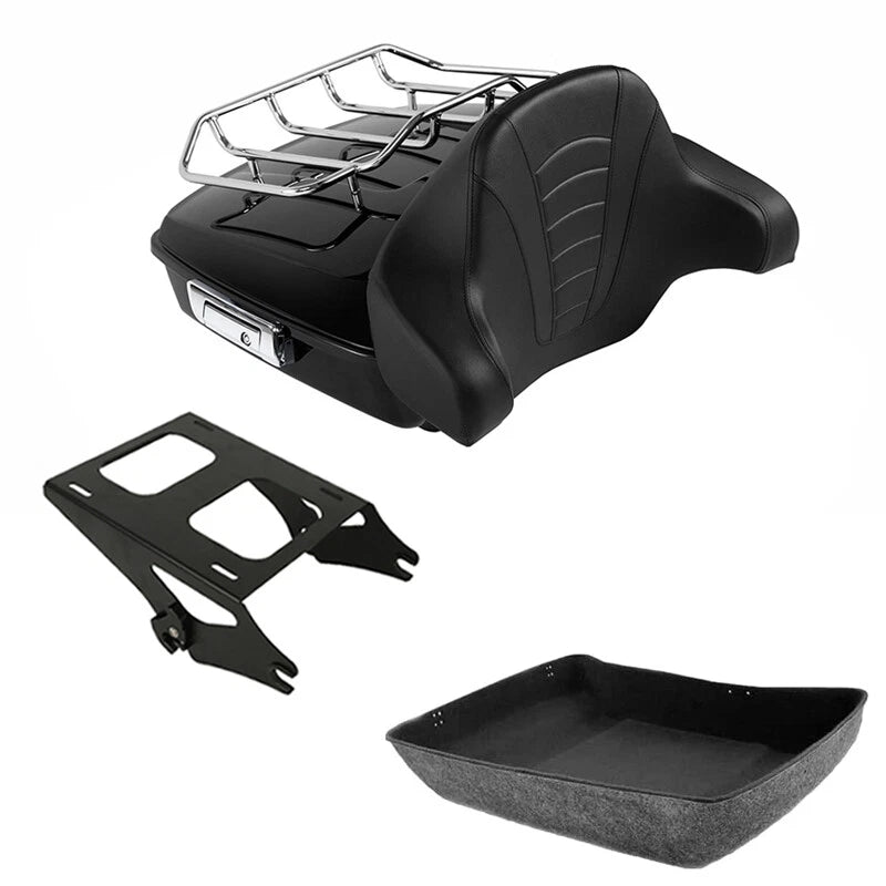 Chopped Trunk Backrest Mount Rack for Harley Touring Road Glide (2014–2026)