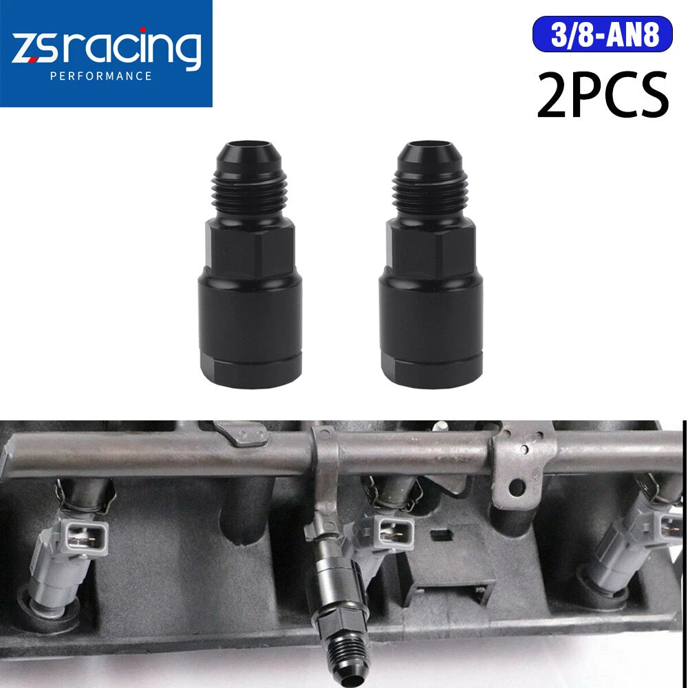 2X Fuel Rail Quick Connect Fitting Adapter for LS LS1