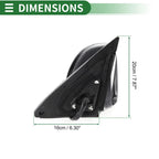 Right Side Door Mirror for Toyota Highlander (2008–2013) Manual Folding Gloss Black