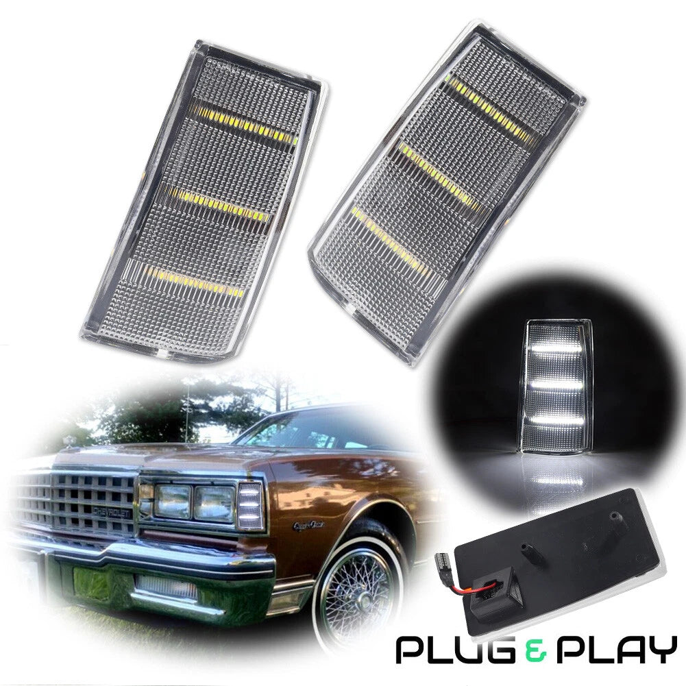 Clear White Side Marker Light for Pontiac Parisienne Bonneville Safari (1983–1989)