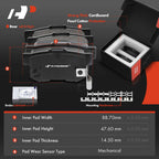 Rear Disc Rotors & Ceramic Brake Pads Set for Honda
