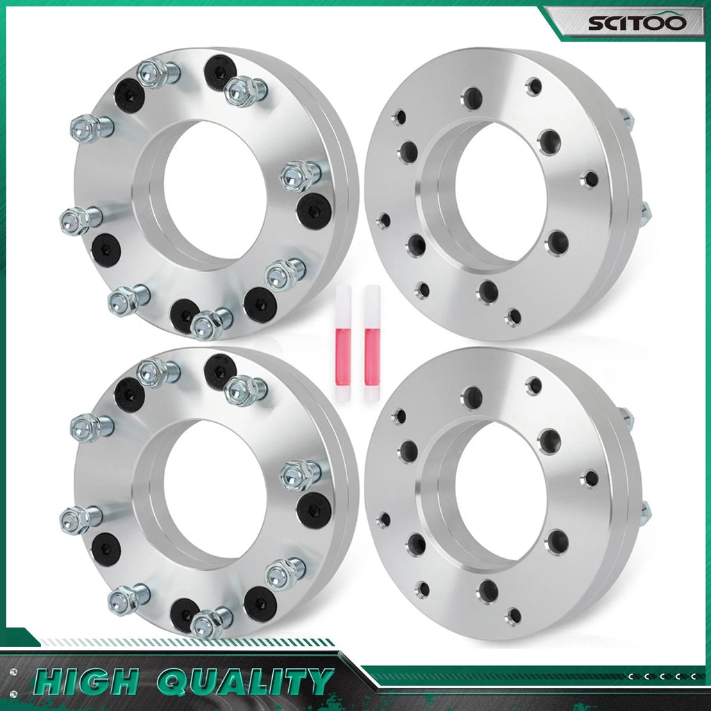 4X 2" Wheel Adapters 6x5.5 to 8x180 for Silverado Sierra 1500 (1999–2025)