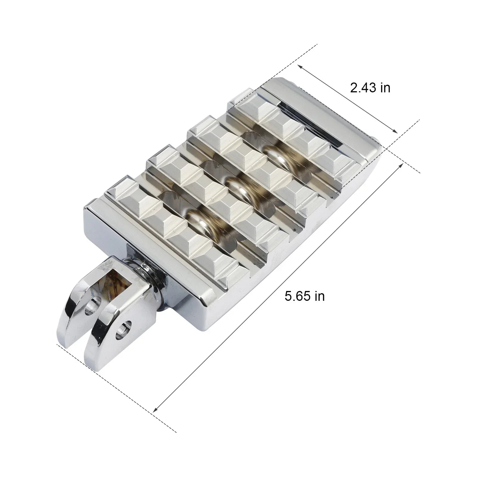 Chrome Driver Foot Pegs for Harley Softail Low Rider Fat Bob (2018-2025)