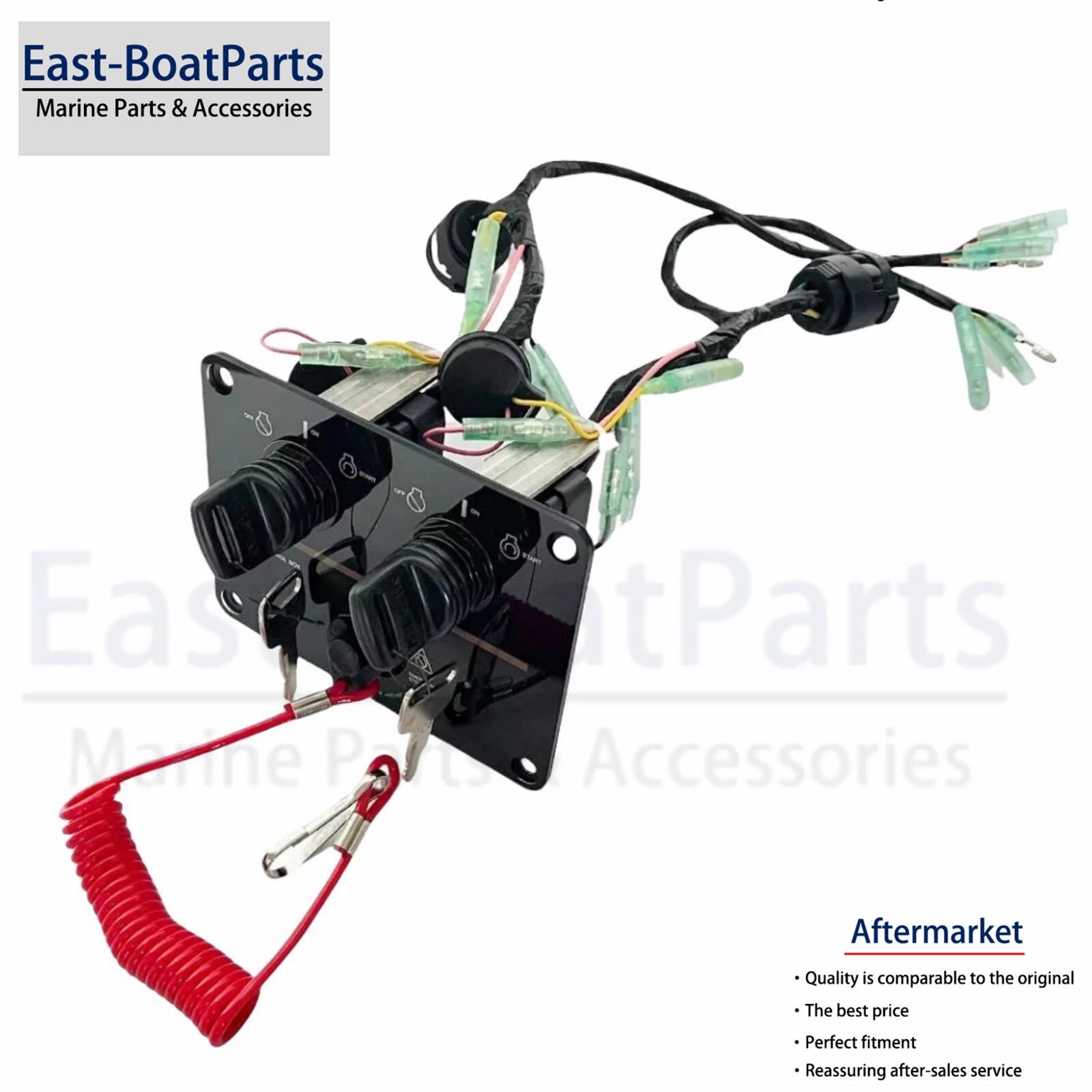 Dual Key Switch Control Panel Mount for Yamaha Boat (6K1-82570-13, 6K1-82570-08)
