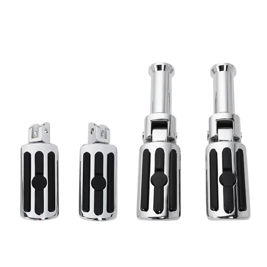 Chrome Driver & Passenger Footpegs Bracket for Harley Fat Boy (2018-2025)