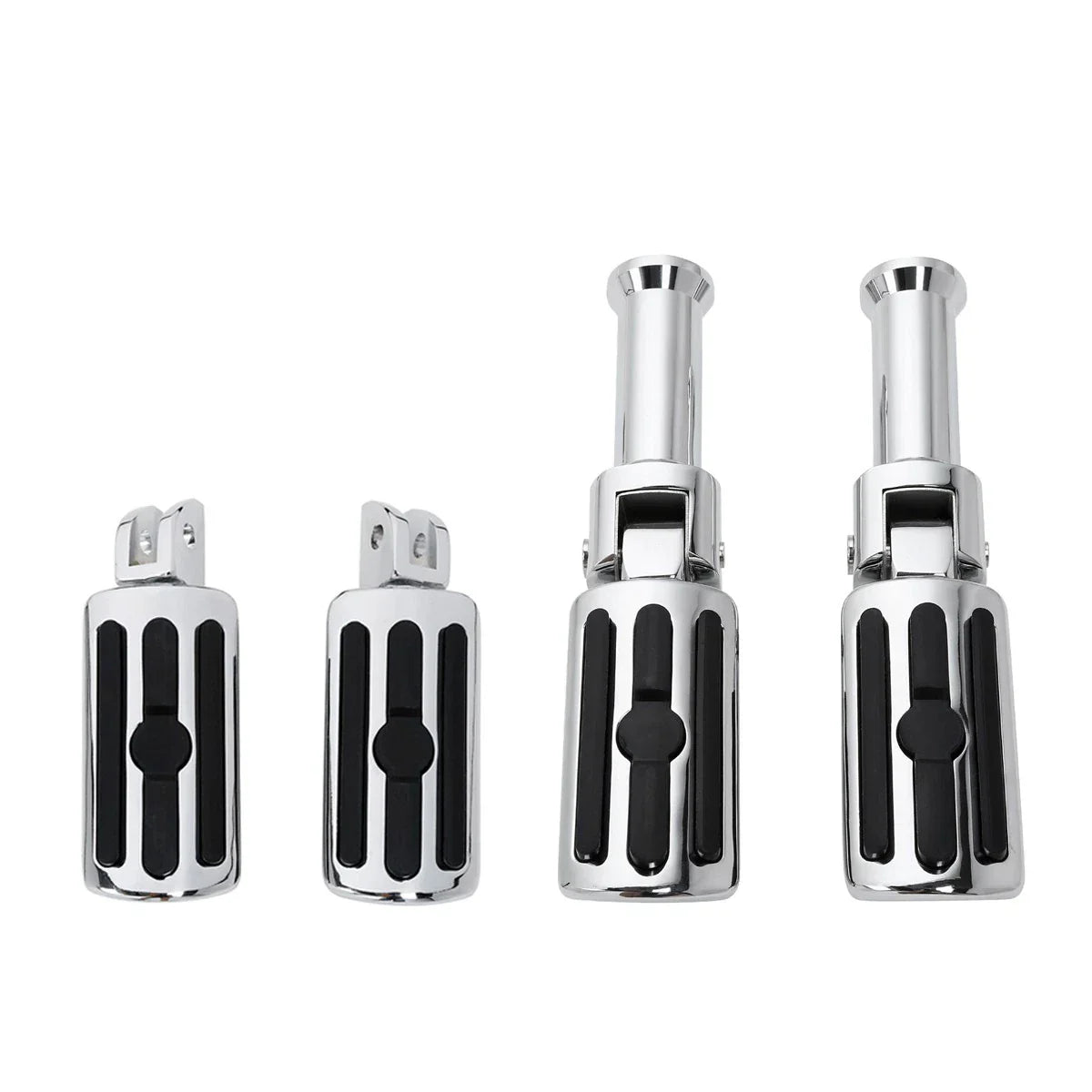 Chrome Driver & Passenger Footpegs Bracket for Harley Fat Boy (2018-2025)