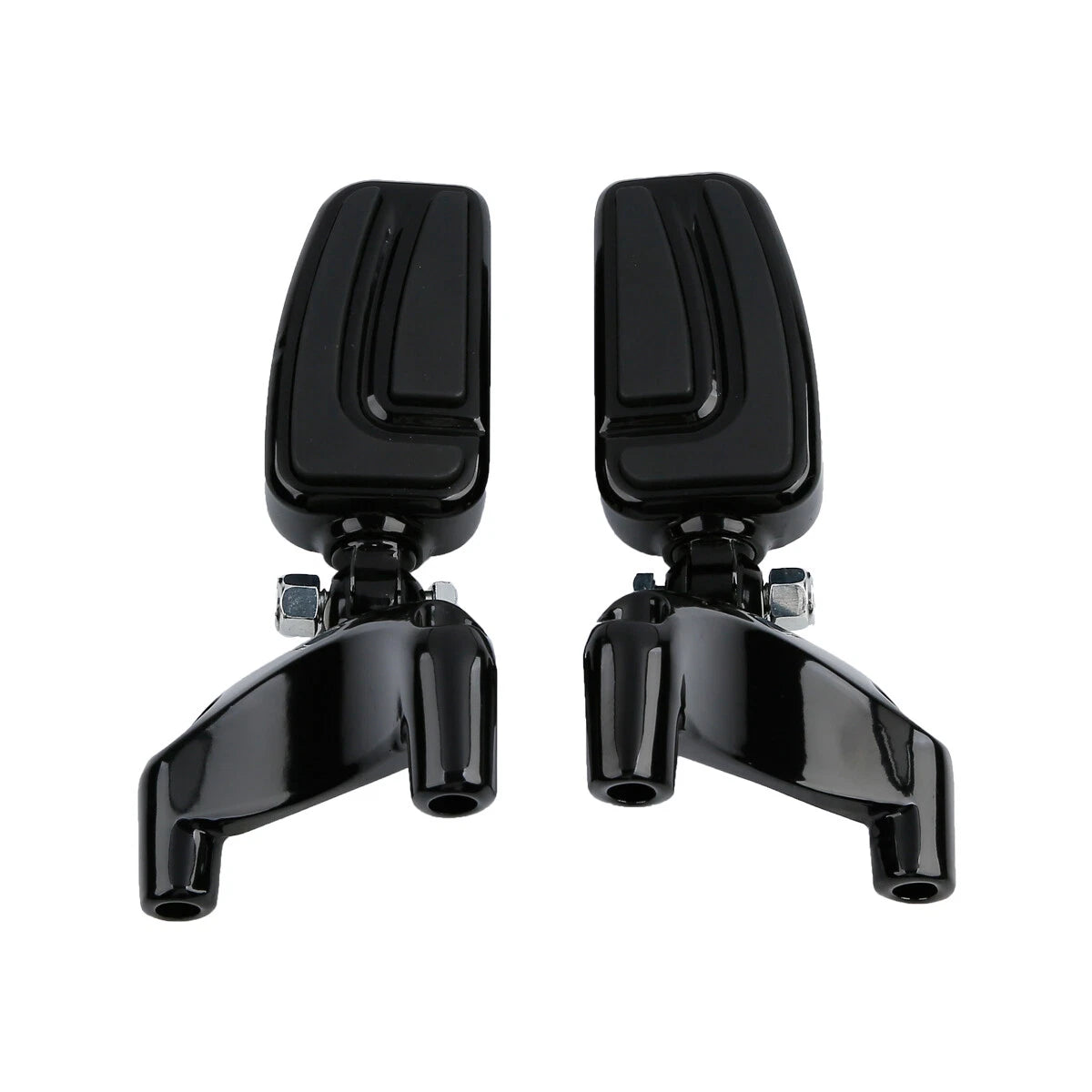 Black Passenger Footpegs for Harley Sportster 883 1200 (2004–2013)
