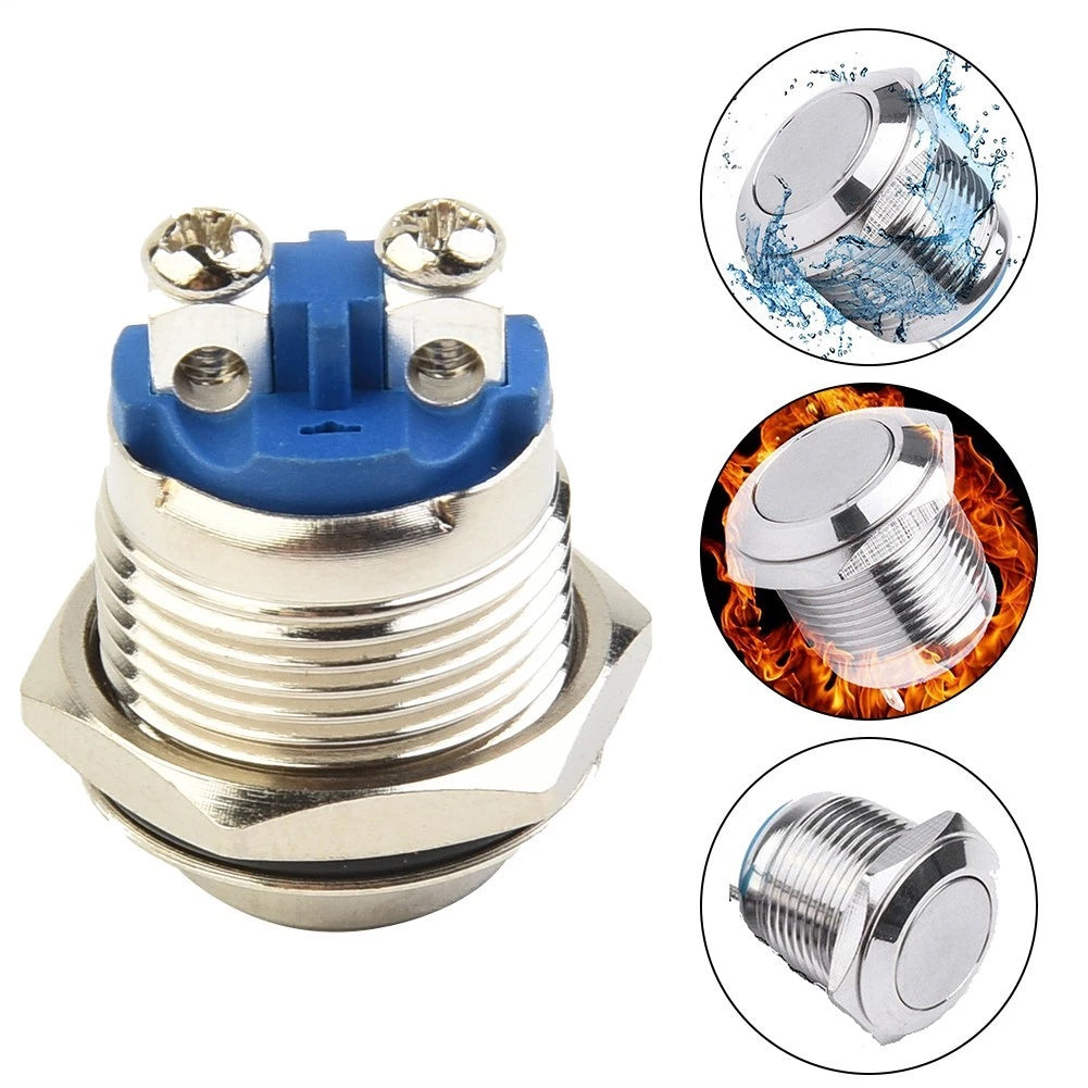 Button Switch 12V 16mm for Universal Applications (3~220V)