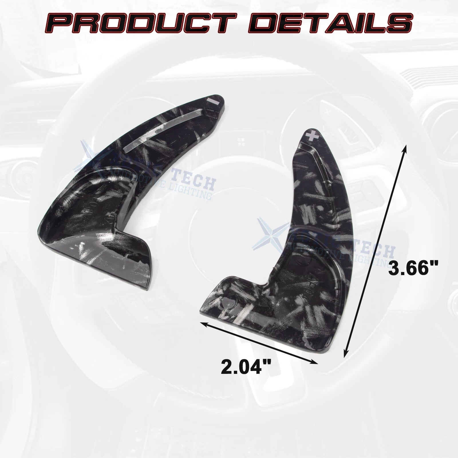 Black Forged Paddle Shifter Extension for Dodge Charger Challenger 300 (2011-2019)