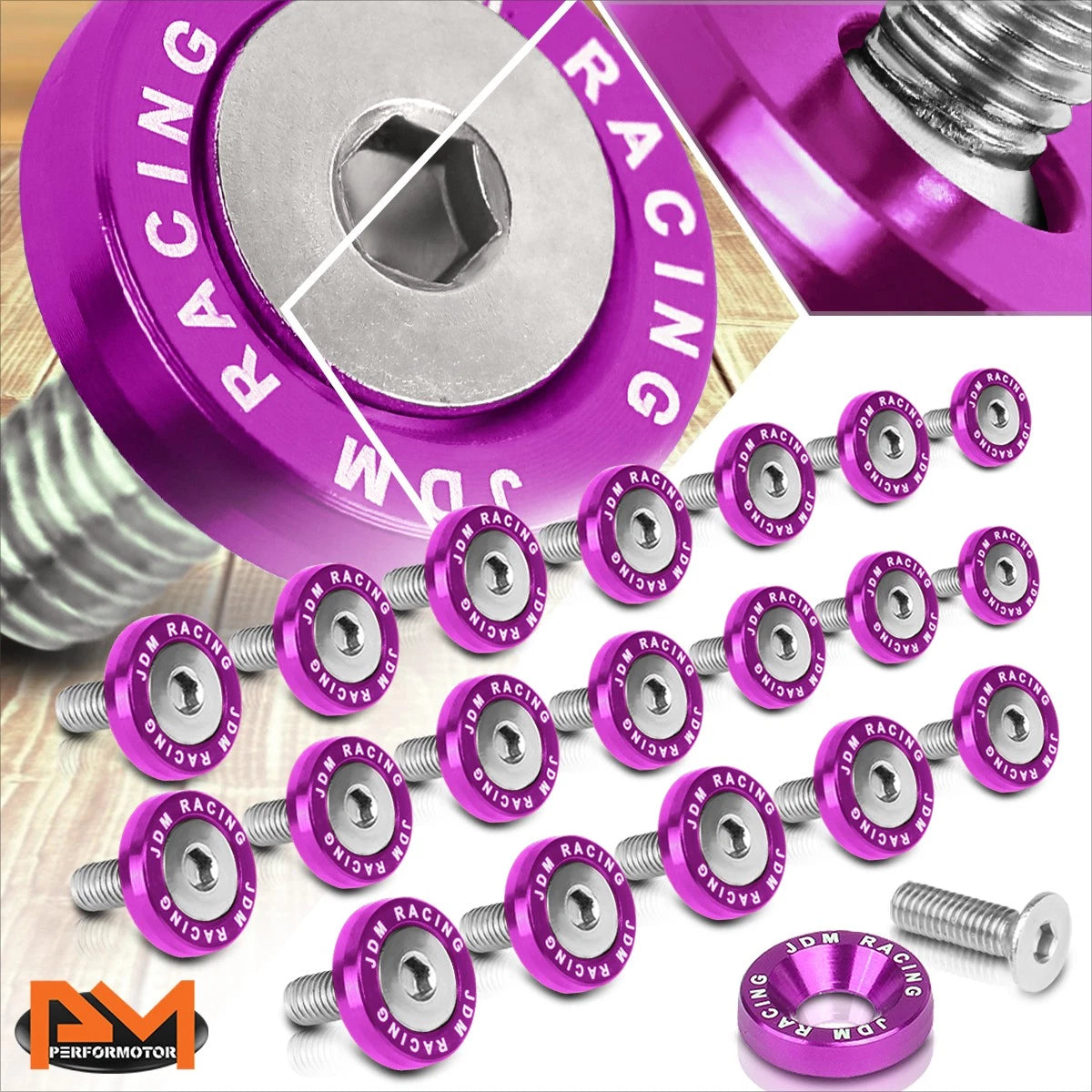 20Pcs Aluminum M6 X 1.0 Fender Washers for Universal Applications