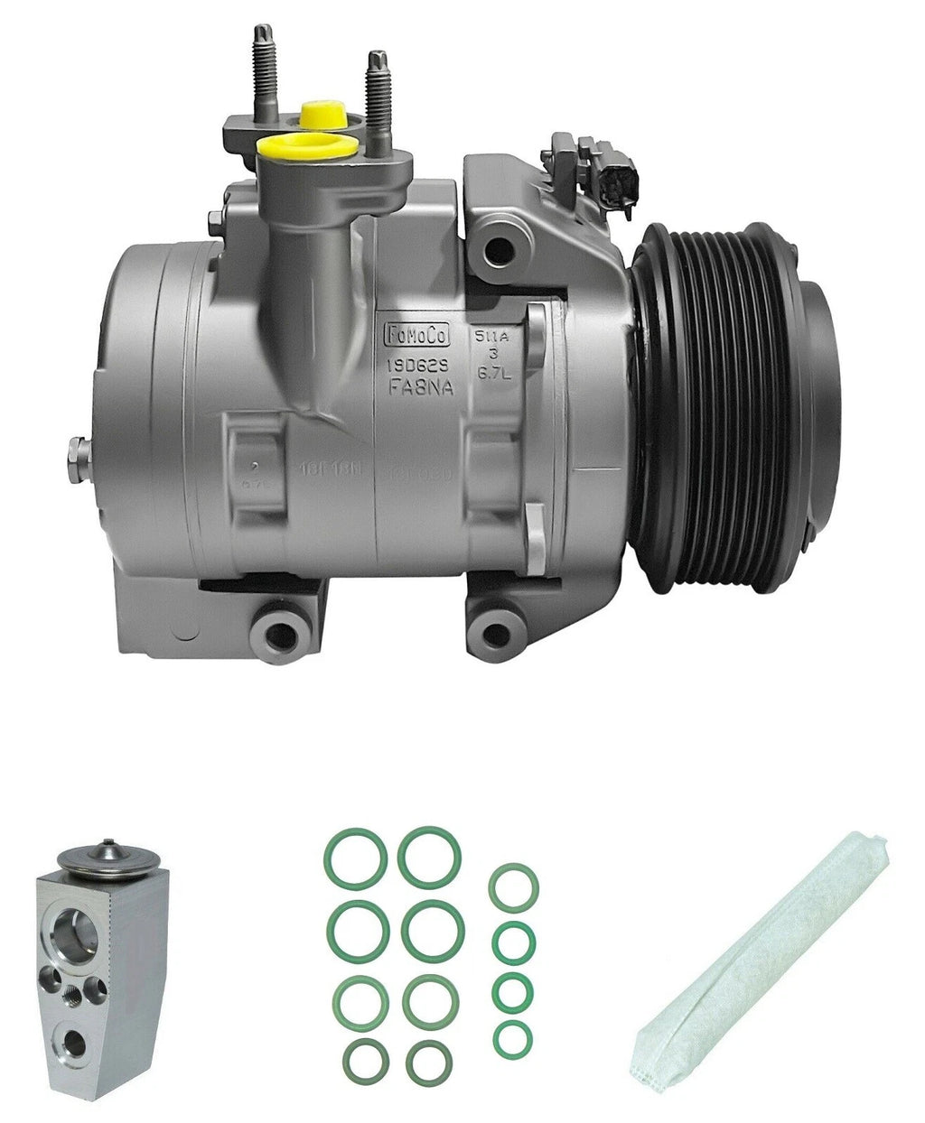 AC Compressor Kit Replacement for Ford F-250 Super Duty 6.7L (2019–2019)