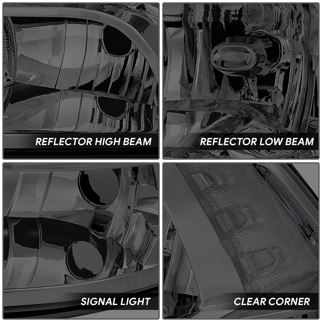 Chrome Housing Clear Lens Halogen Headlights for Dodge RAM 1500 2500 3500 (2009–2012)