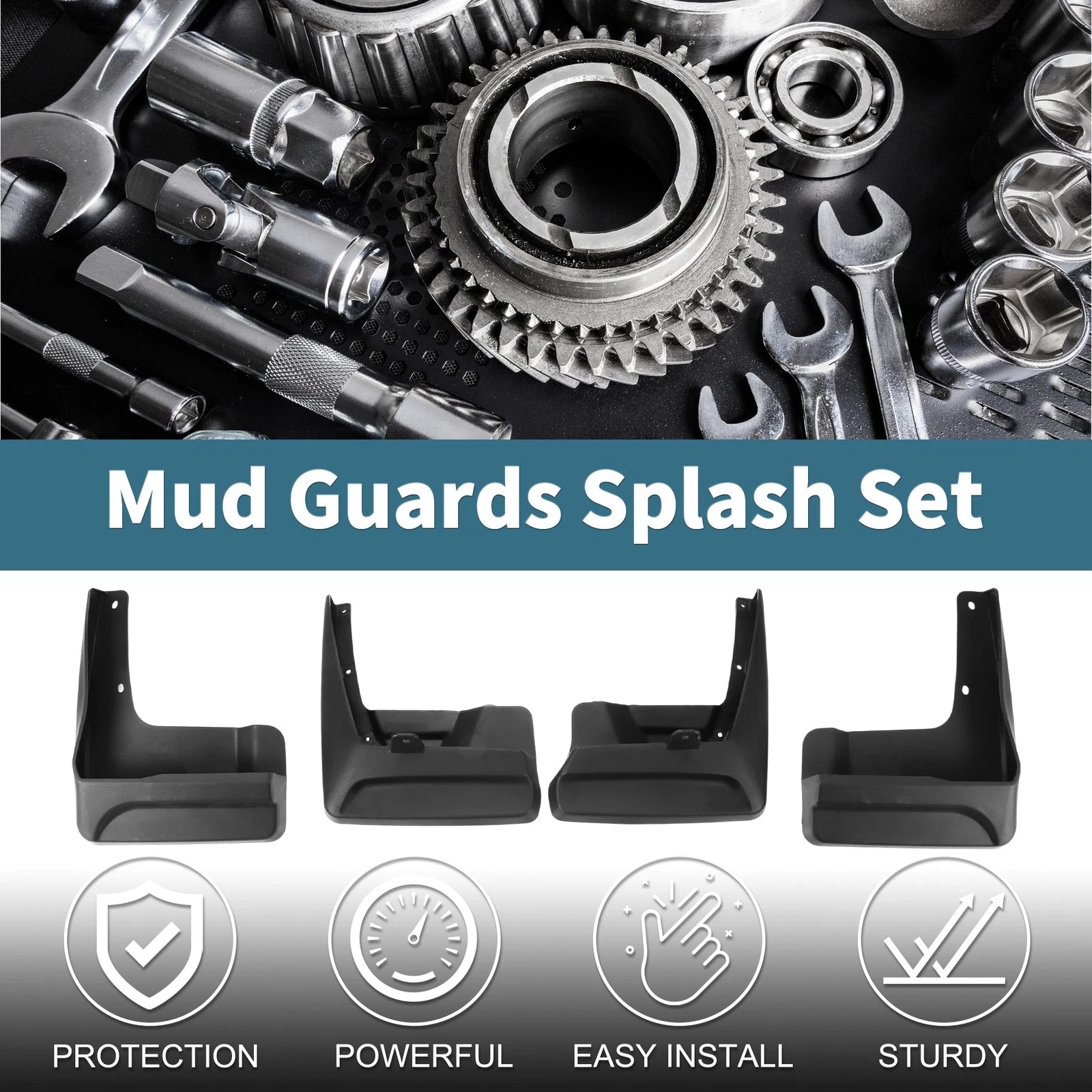 Set of 4 Mud Flaps Splash Guards for Toyota Sienna (2018–2021)