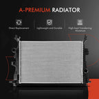 Aluminum Radiator for Jeep Renegade (2015–2018) Fiat 500X (2016–2018)