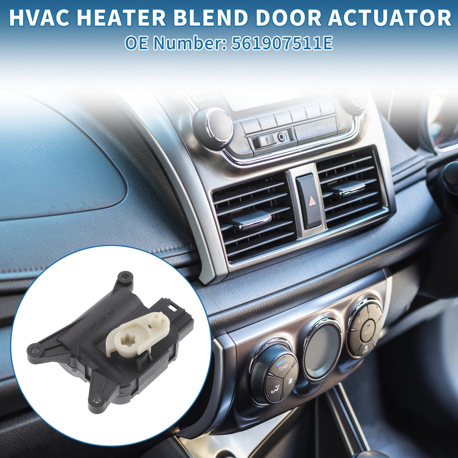 HVAC Heater Blend Door Actuator No.561907511E for Volkswagen Passat (2012–2018)