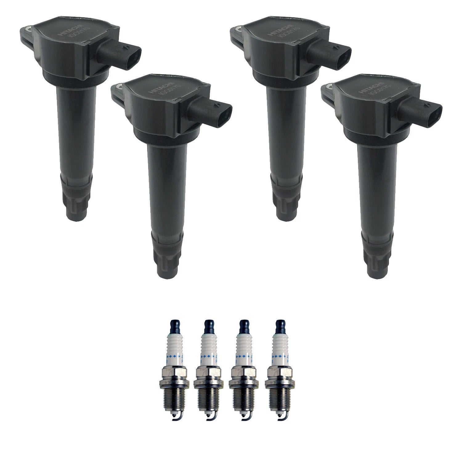 Set of 4 Ignition Coils & Spark Plugs for Dodge Caliber Patriot (2007–2017)