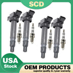 4X Ignition Coils & 4X Spark Plugs for Toyota Tacoma Camry 4Runner Lexus (1995–2023) UF495