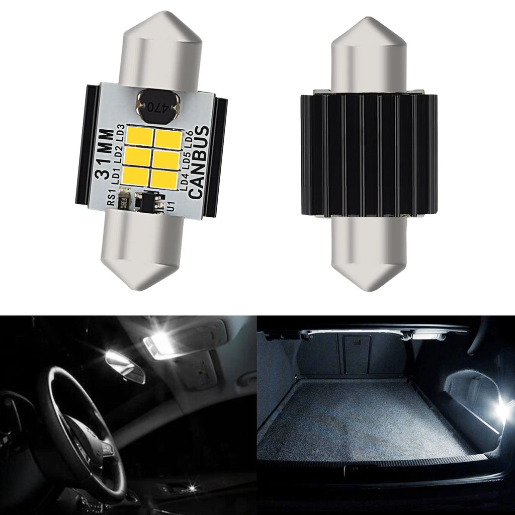 AUXITO 31MM C5W LED Festoon License Plate Light Bulb 6000K for Universal (2010–2023)