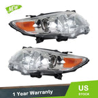 Set of 2 Projector Headlights Chrome for Toyota Corolla (2011–2013)