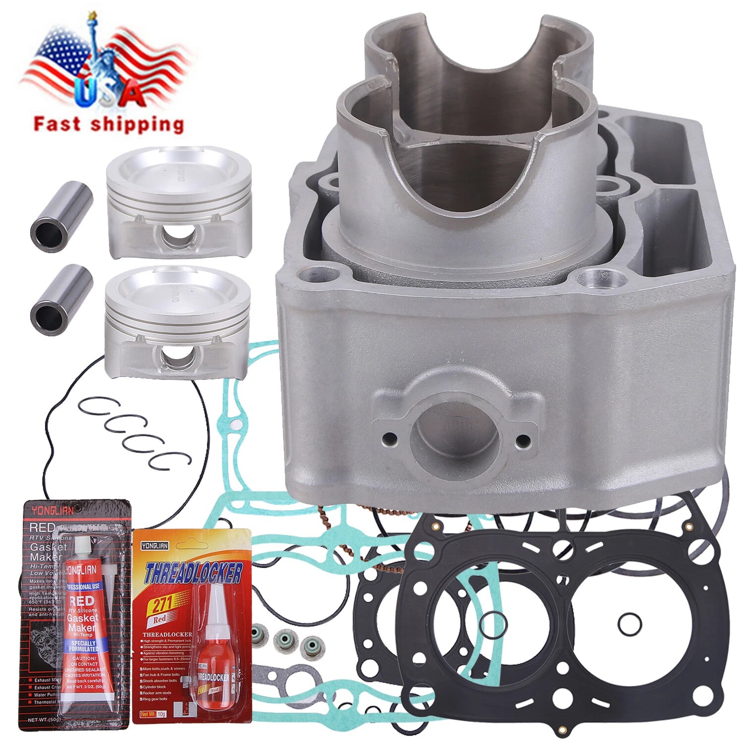 Top End Kit for Polaris Ranger 800, RZR 800 (2008–2014) - Cylinder, Piston, Gasket