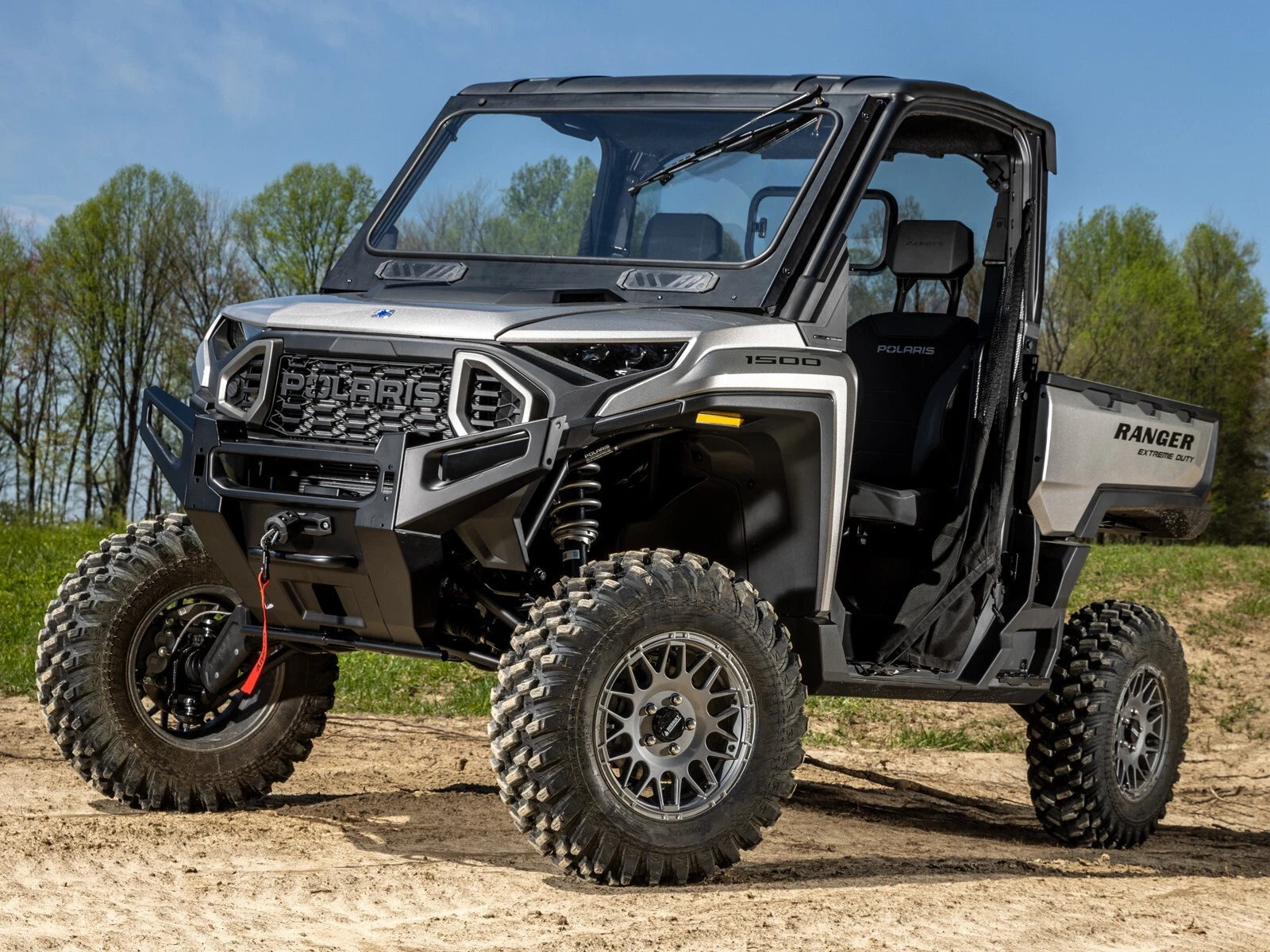SuperATV Glass Windshield for Polaris Ranger XD 1500 (2024) w/Driver Wiper