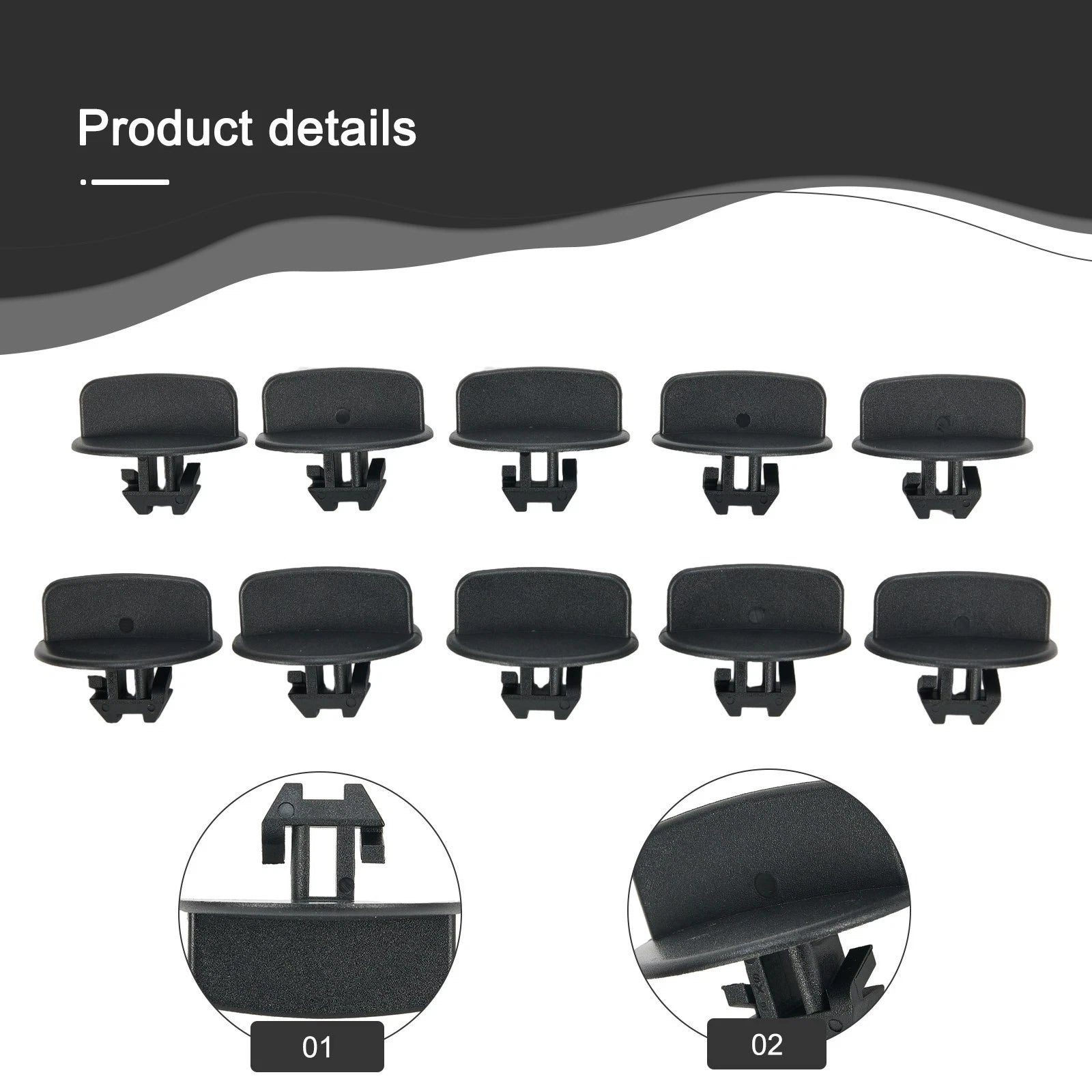 Set of 10 Clips for (68034329AA, 965831617783)
