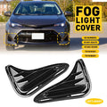 Set of 2 Black Fog Light Covers for Toyota Corolla LE XLE CE (2017–2019)