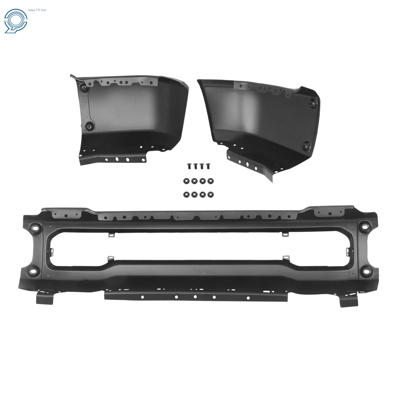 Front Bumper Face Bar Steel Black for Ford F-250 F-350 (2023–2025)