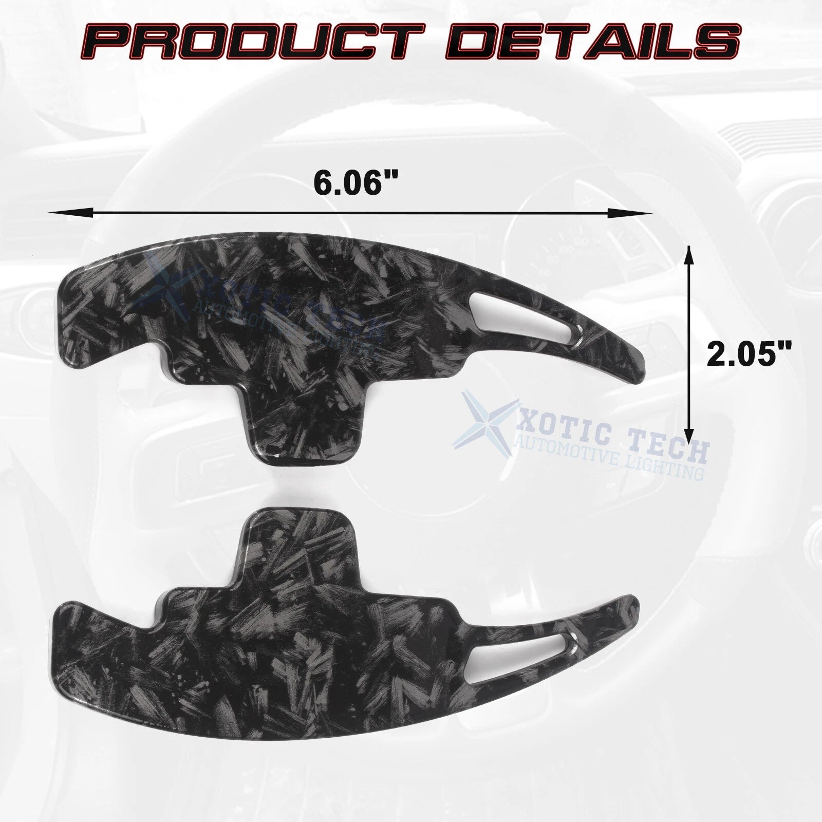 Forged Texture Paddle Shifter Extension for Mercedes-Benz C/GLC (2015-2022)