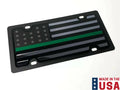 Vanity License Plate Thin Green Line Tactical Black for Chevy Silverado (2011–2019)