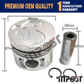Set of 6 TD42 TD42T STD Pistons with Rings for Nissan Patrol Y60 (1995)