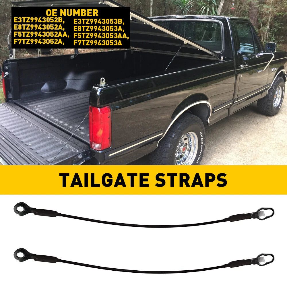 Set of 2 Rear Tailgate Cables for Ford F250 F150 F350 (1983–1996)