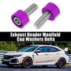 9 Pcs M8x1.25 Header Manifold Cup Washers Bolts for Honda Civic Acura 