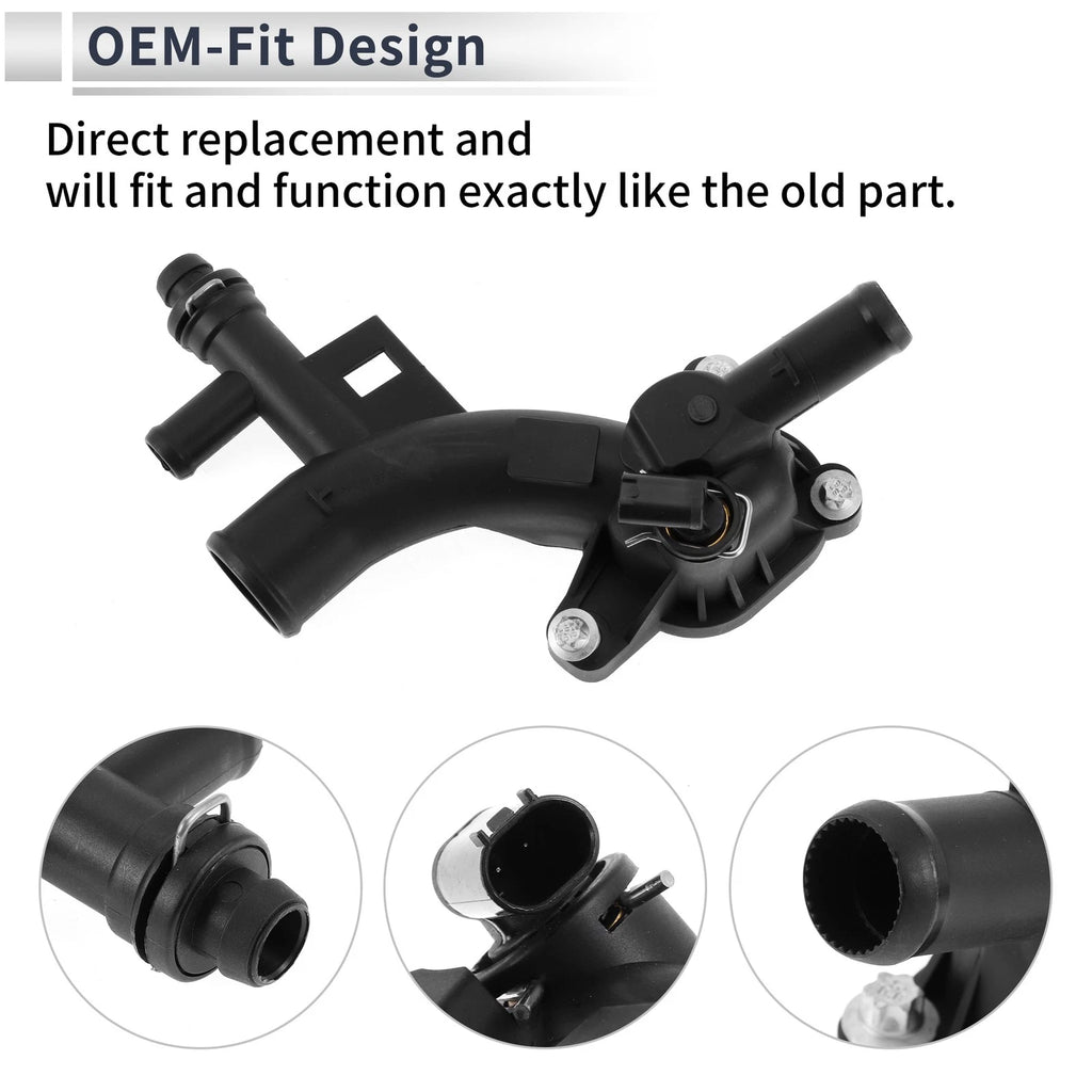 Engine Coolant Thermostat Housing Assembly for Buick Encore, Chevrolet (2013–2021)