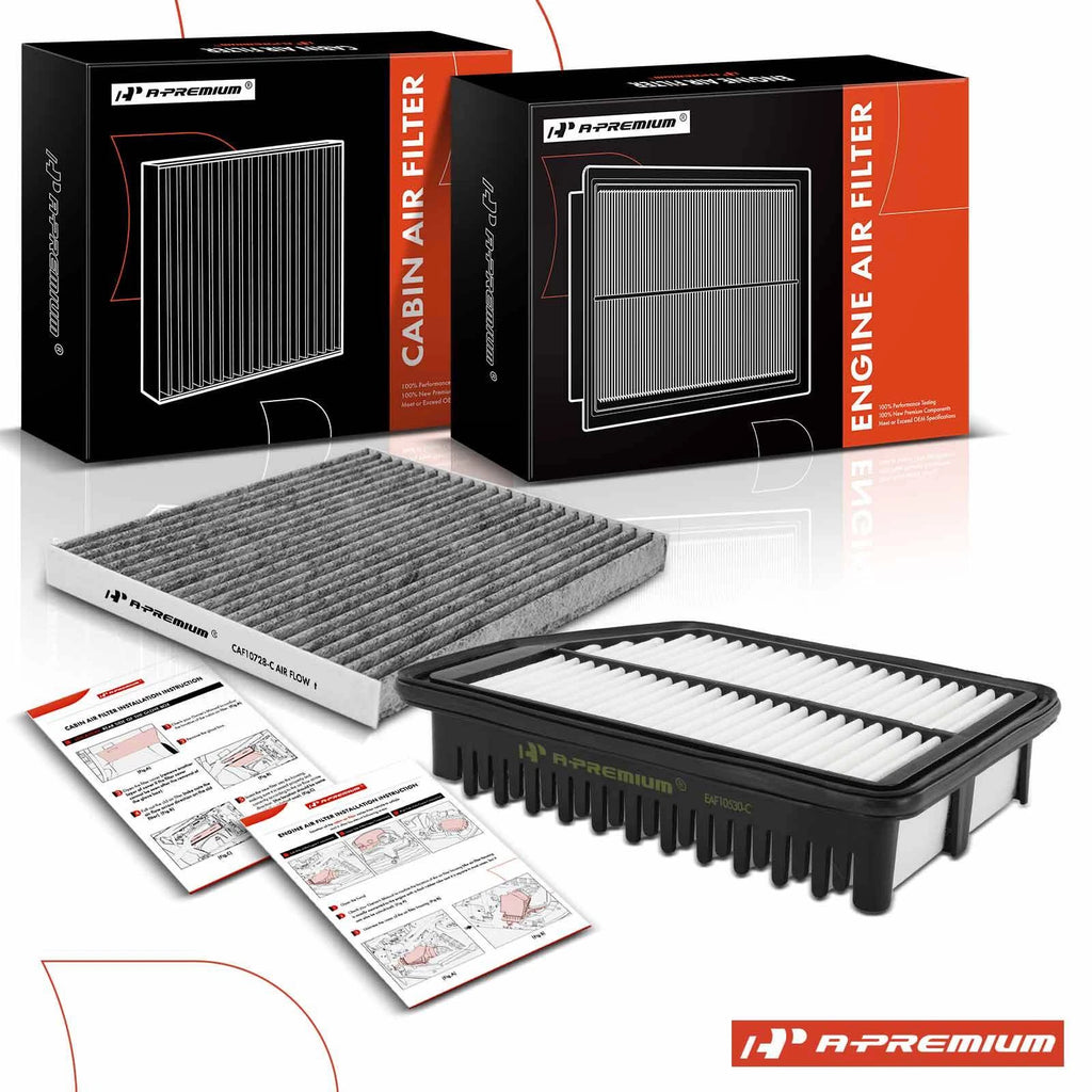 2 Engine & Activated Carbon Cabin Air Filters for Hyundai Elantra GT (2013–2017)