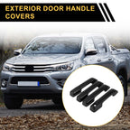 Set of 4 Car Exterior Door Handle Covers for Toyota Tundra (2022) Carbon Fiber Black