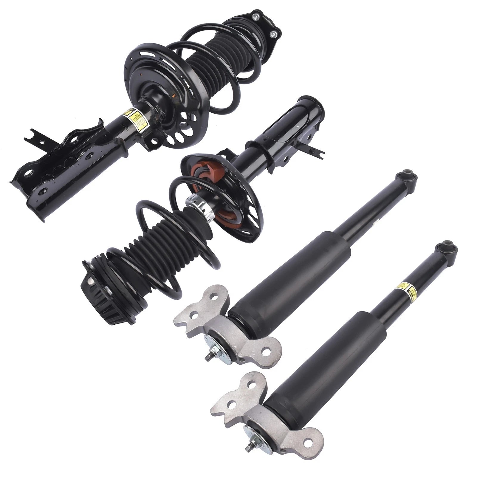 Set of 4 Front Strut Coil Springs + Rear Shock Absorbers for Chevy Malibu (2016–2023)