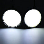 Round COB White LED Daytime Running Lights for Car DRL Lamp